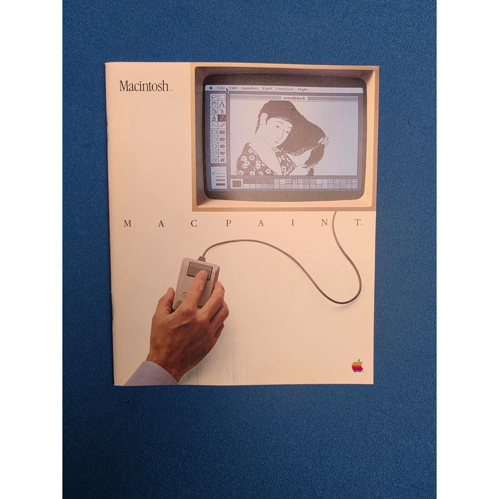 Apple MacPaint Macintosh User Manual 1983 Vintage White Excellent 030-0848